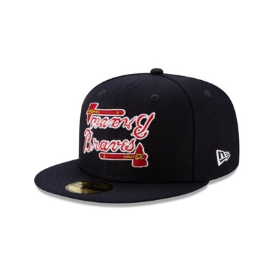 Sapca New Era Atlanta Braves MLB Team Mirror 59FIFTY Fitted - Albastri